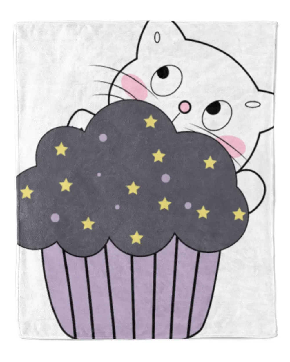 Cute cat with cupcake for cat lover