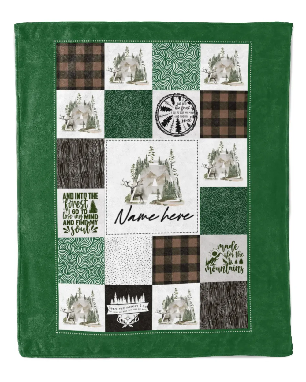 Personalized Blanket, And Into The Forest I Go To Lose My Mind And Find My Soul Blanket, Alphabet Blanket