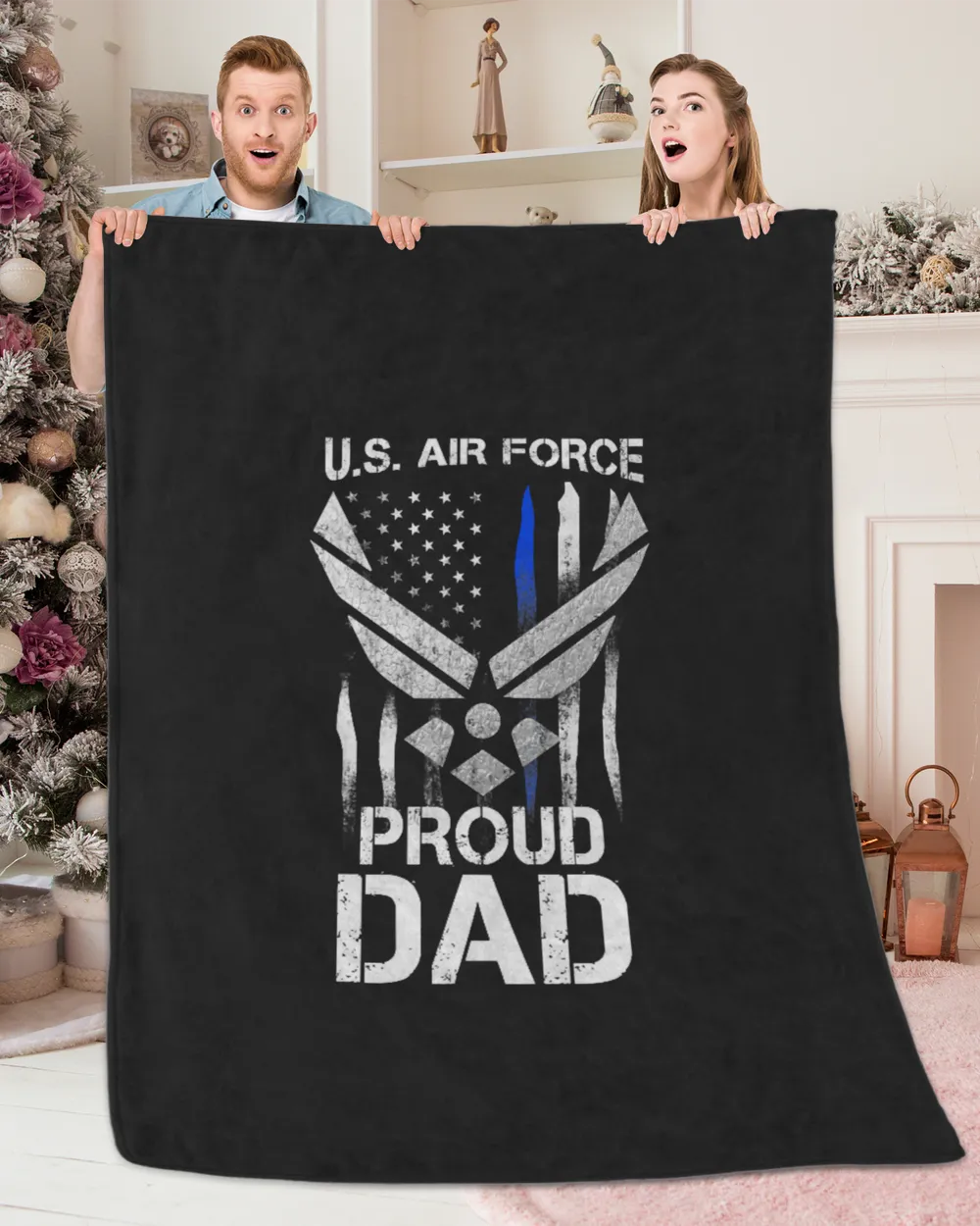 Proud Dad U.S. Air Force Stars Air Force Family Party Gift T-Shirt