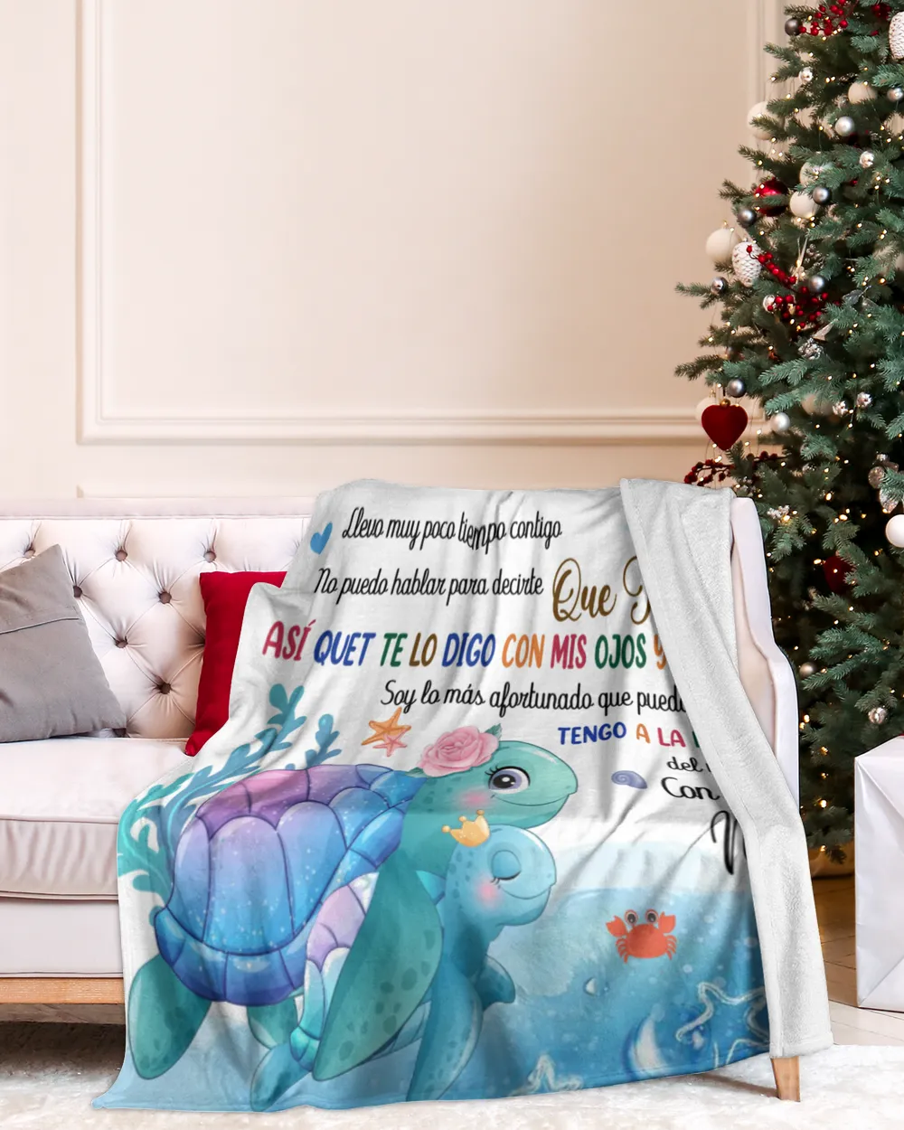 Hola Mami Papi  me ha dicho que eres la mejor y que vas a ser una mamá increíble. Cozy Plush Fleece Blanket white 30x40in