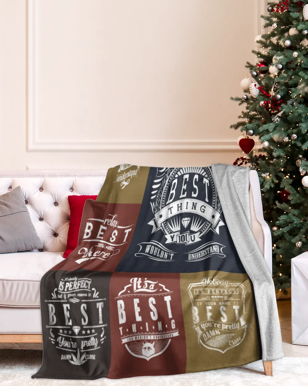 BEST BLANKET F1 Cozy Plush Fleece Blanket white 30x40in