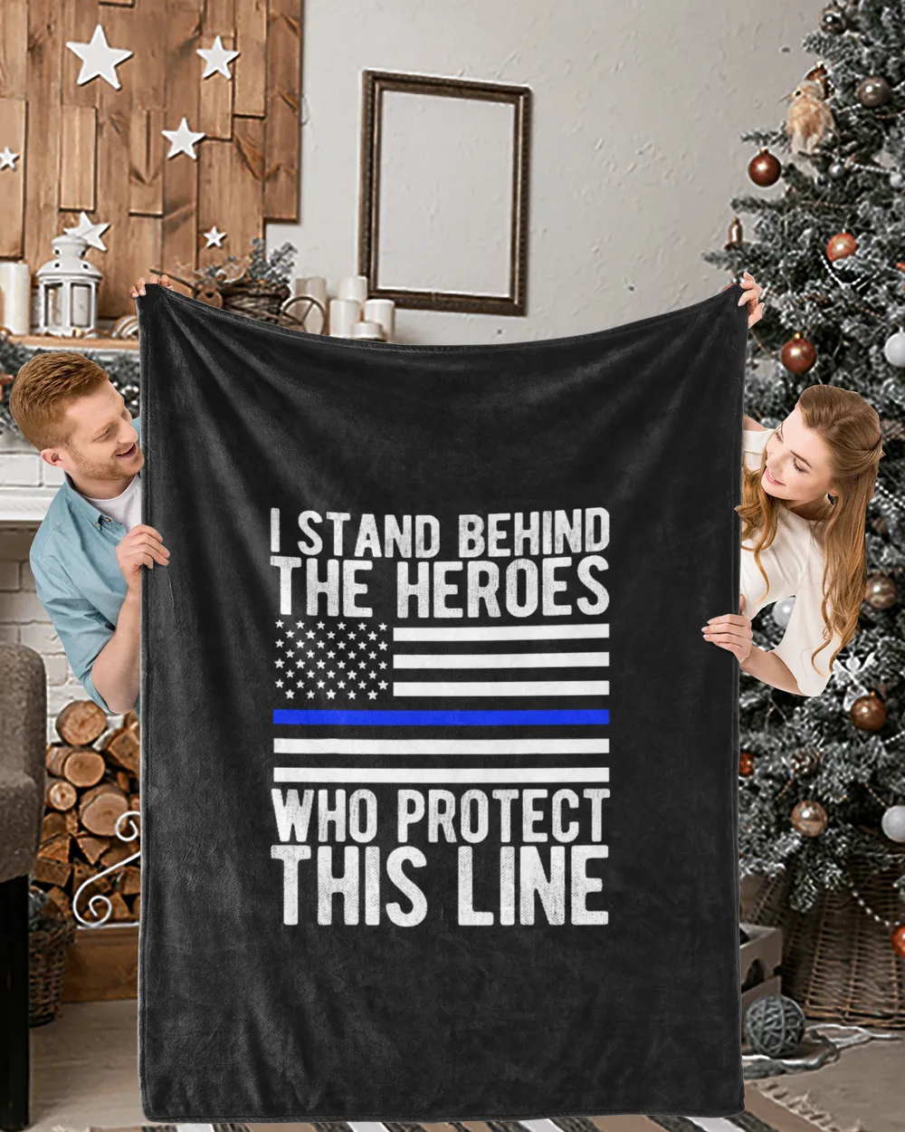 Thin Blue Line Flag - Police Hero Law Enforcement Support T-Shirt