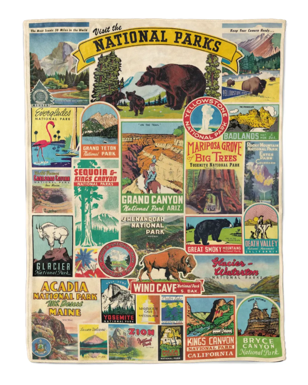 National Park Cozy Plush Fleece Blanket