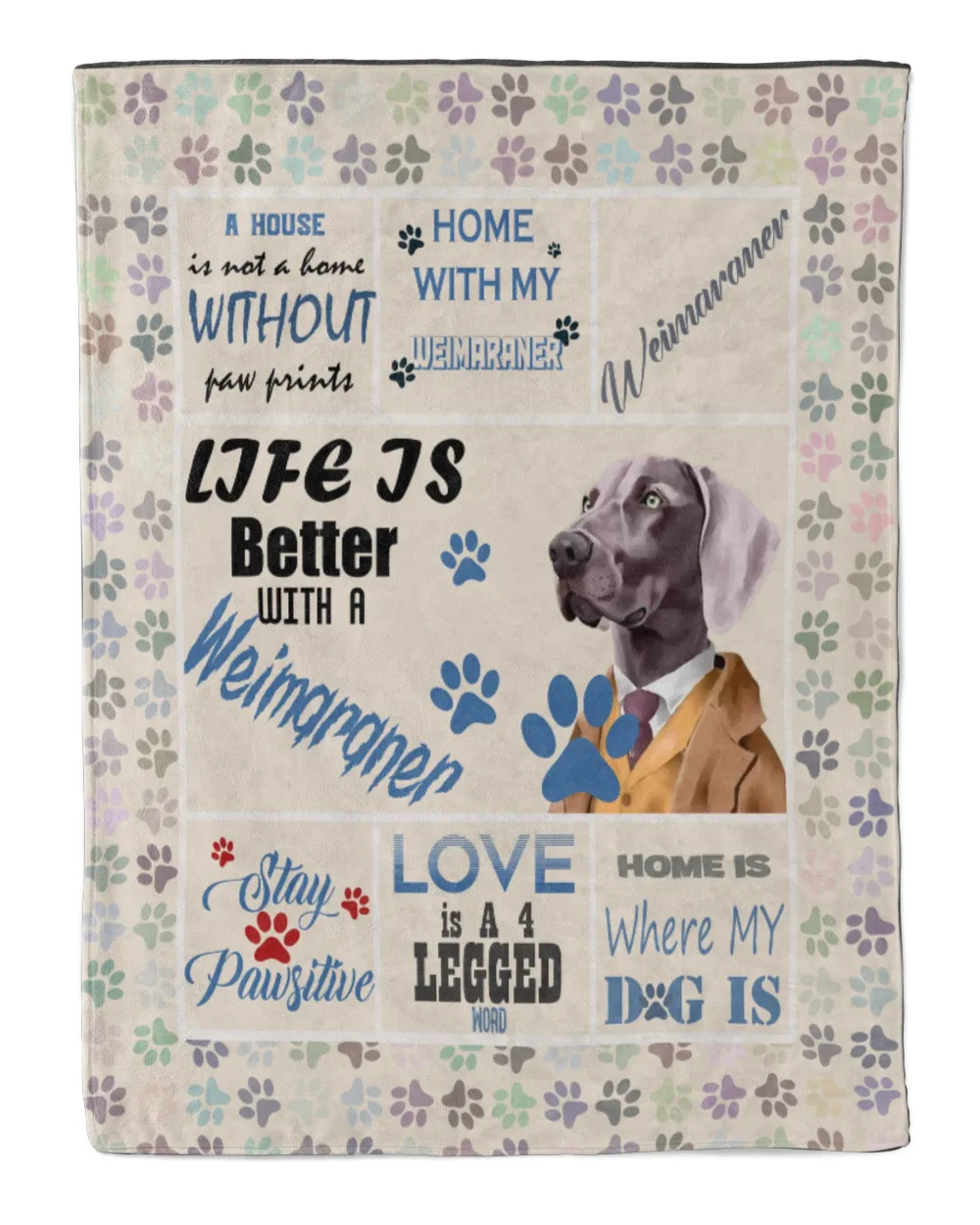 Weimaraner  Blanket - Quilt