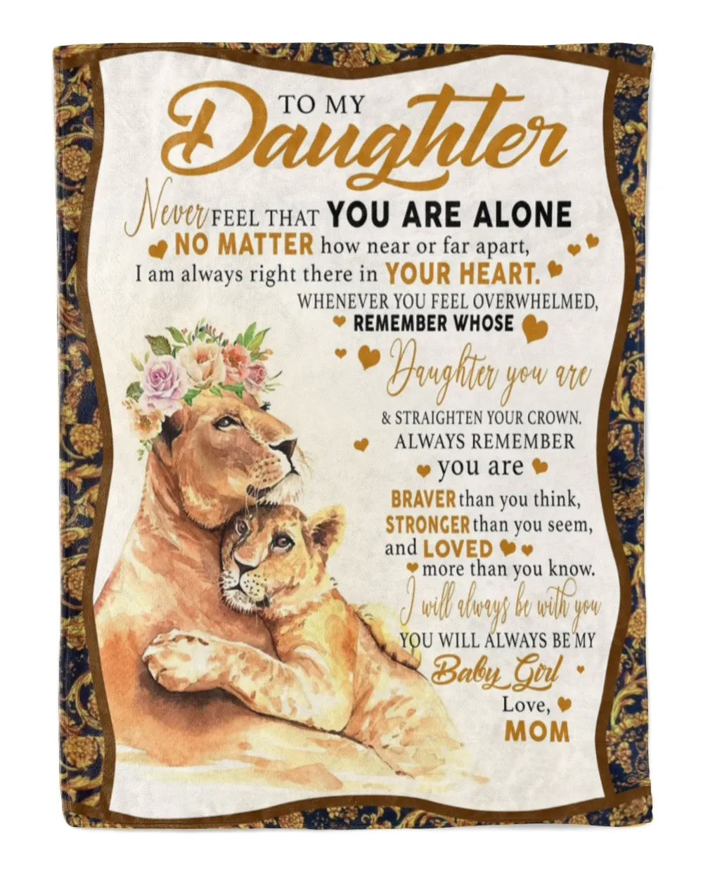 To my Daughter Blanket