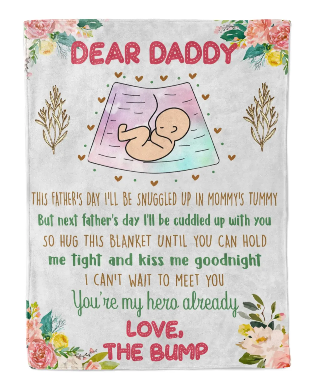 Dear Daddy You're My Hero Already Blanket 2