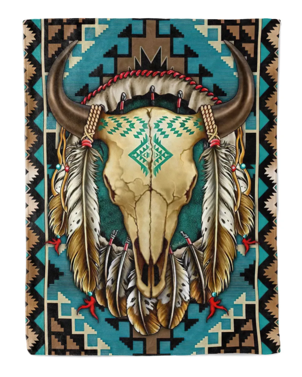 Buffalo Skull Blanket