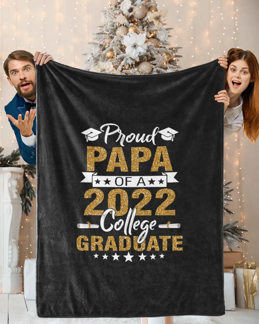 Proud Papa Of A 2022 College Graduate - Father Graduation T-Shirt