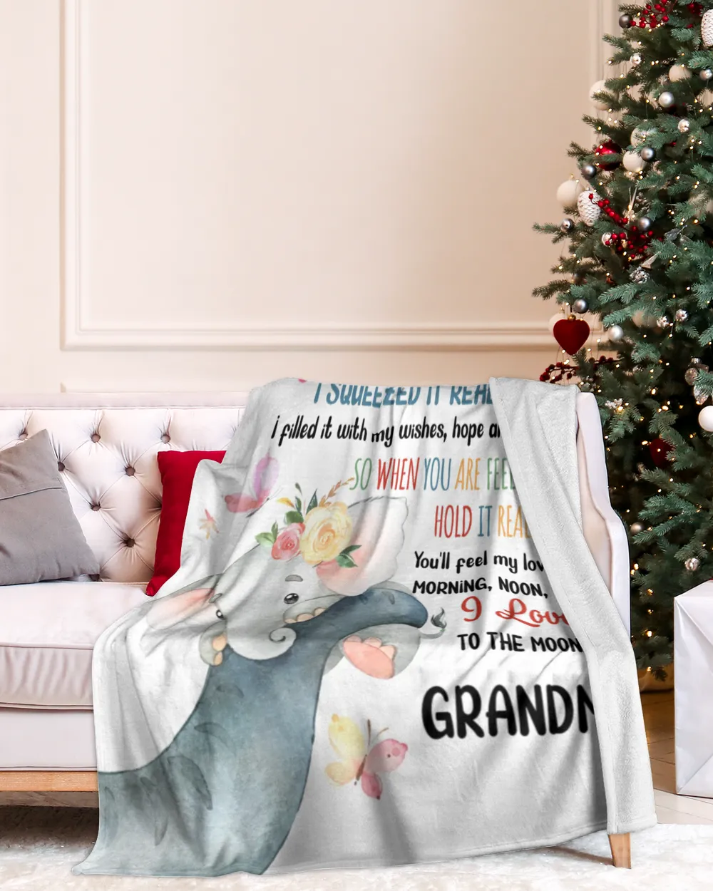To my granddaughter Cozy Plush Fleece Blanket white 30x40in