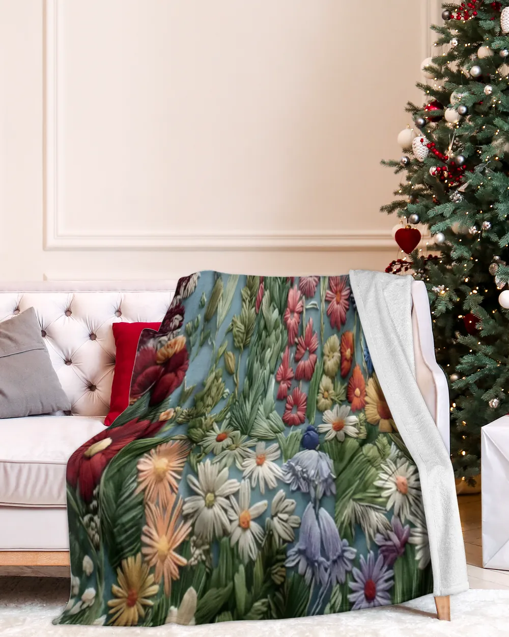 Personalized Beautiful Flowers Blanket
