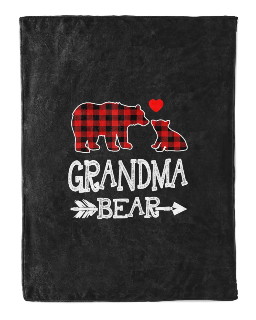 Red Plaid Grandma Bear Christmas Pajama Matching Family Gift T-Shirt