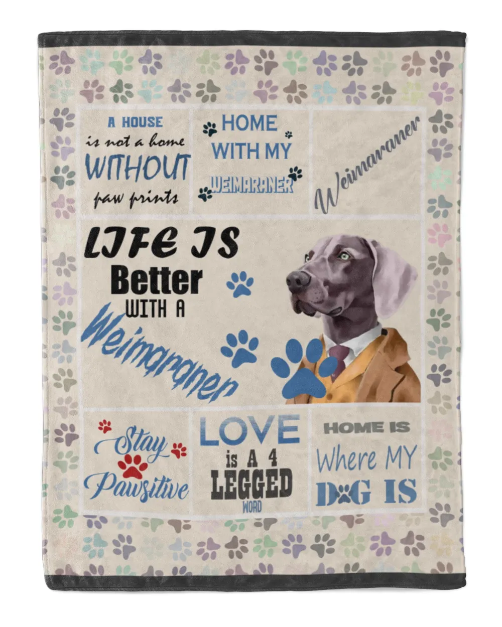 Weimaraner  Blanket - Quilt