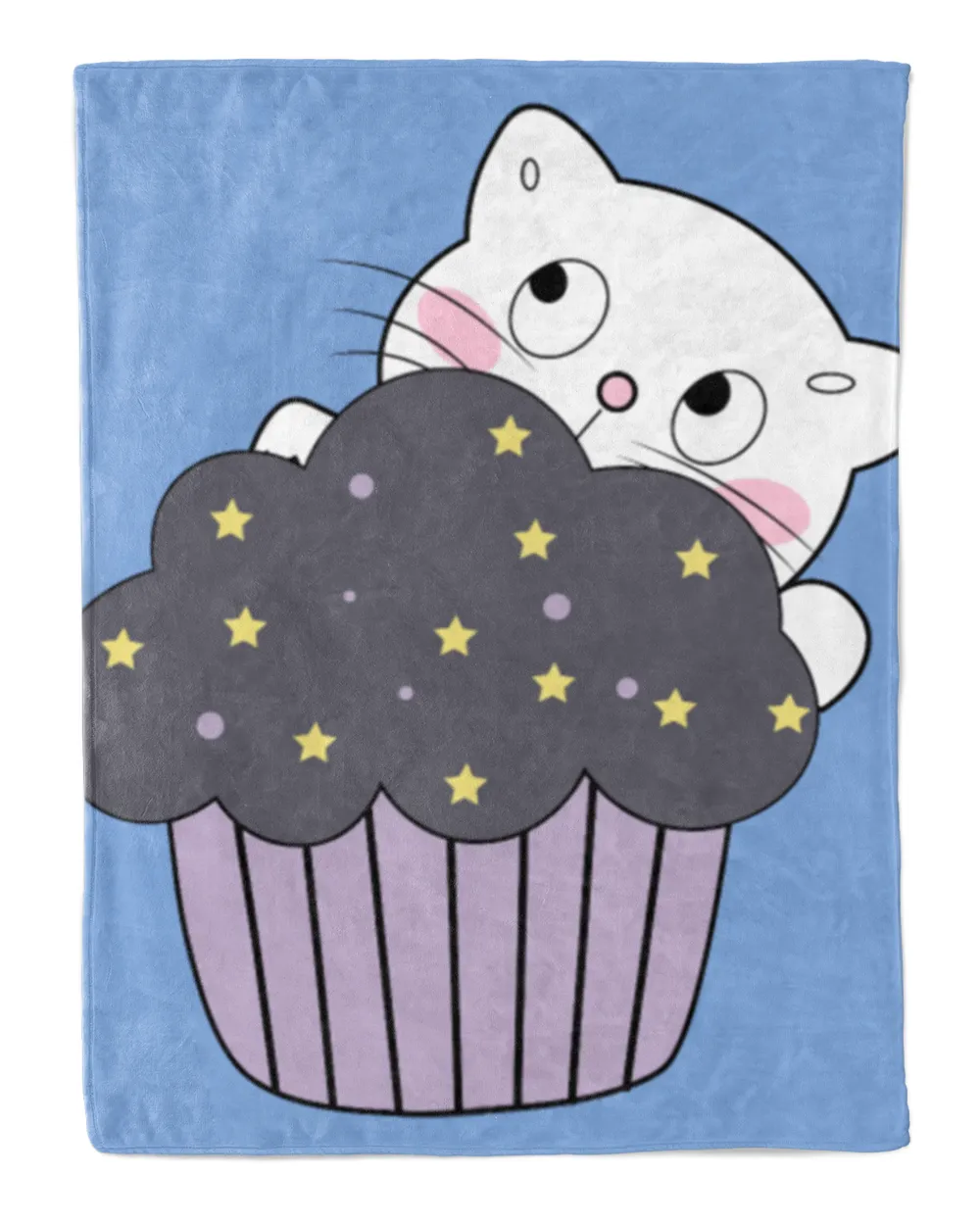 Cute cat with cupcake for cat lover