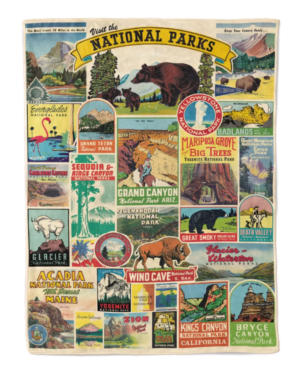 National Park Cozy Plush Fleece Blanket