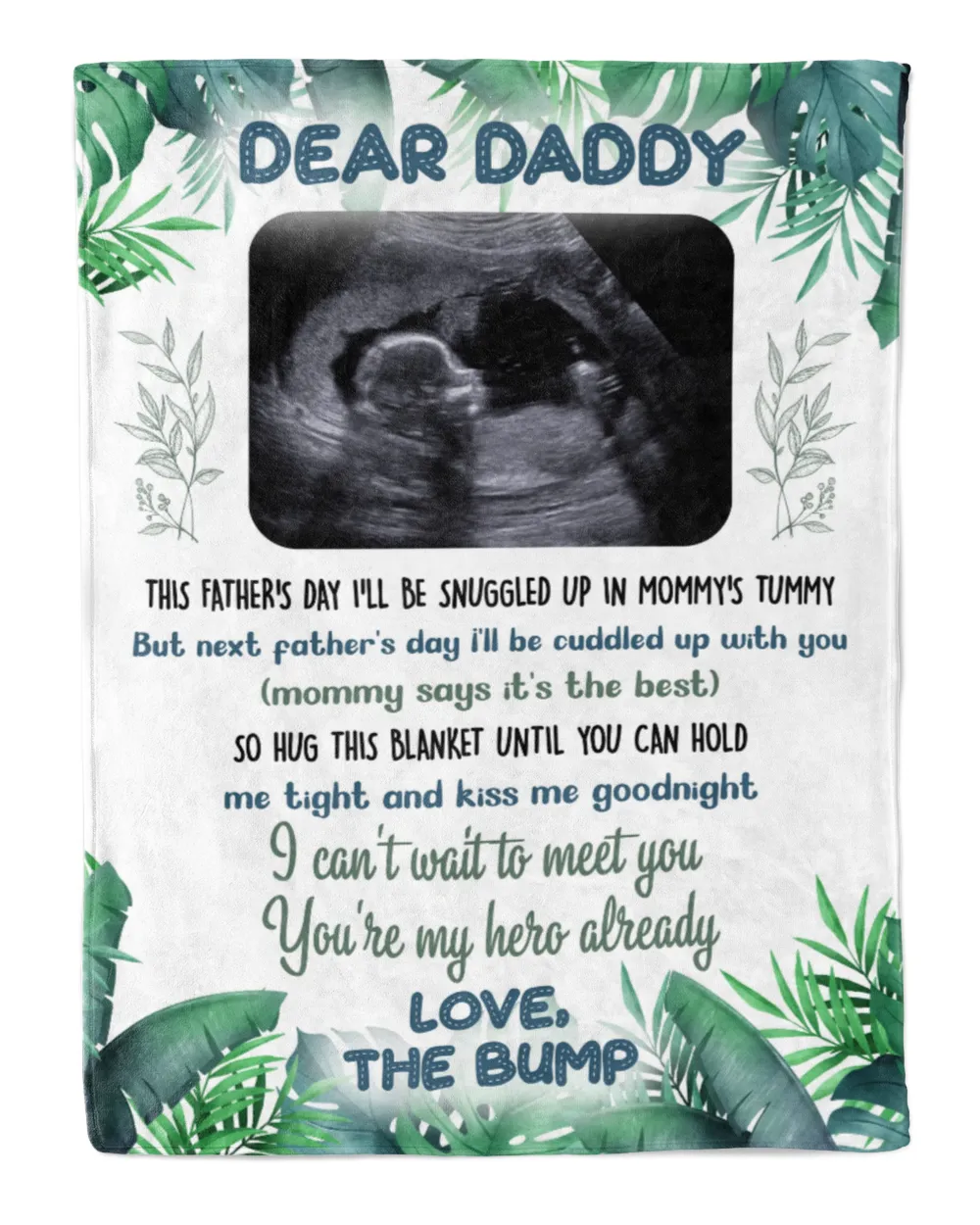 Dear Daddy You're My Hero Already Blanket