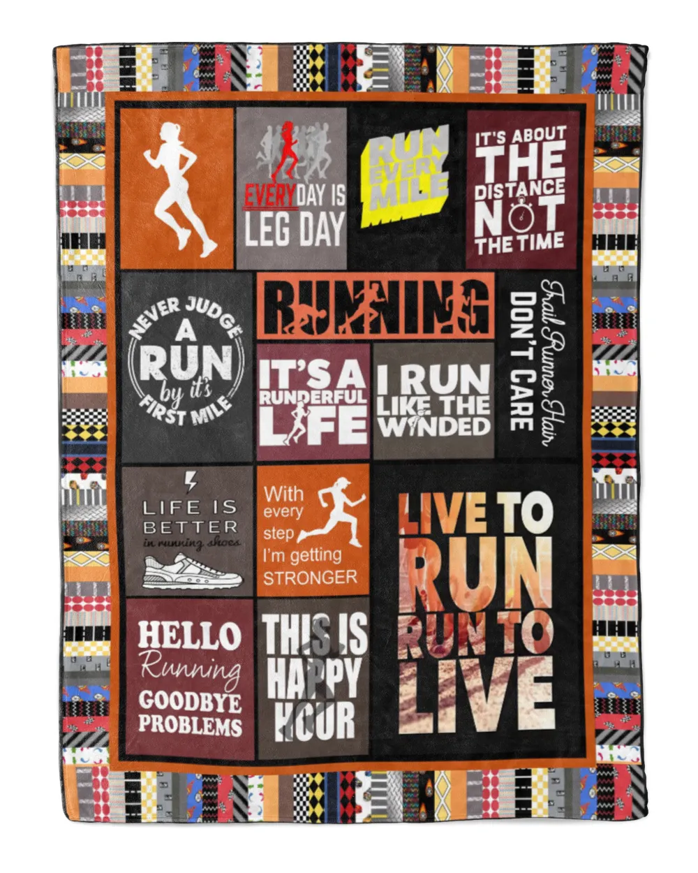 Running blanket 01 Cozy Plush Fleece Blanket white 30x40in
