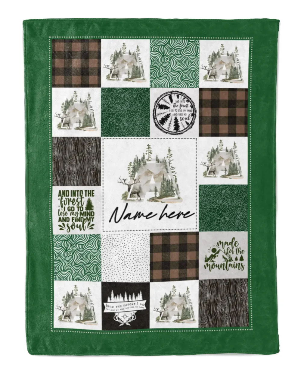 Personalized Blanket, And Into The Forest I Go To Lose My Mind And Find My Soul Blanket, Alphabet Blanket