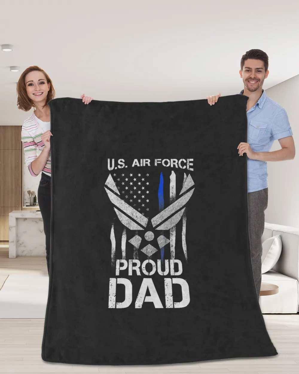 Proud Dad U.S. Air Force Stars Air Force Family Party Gift T-Shirt