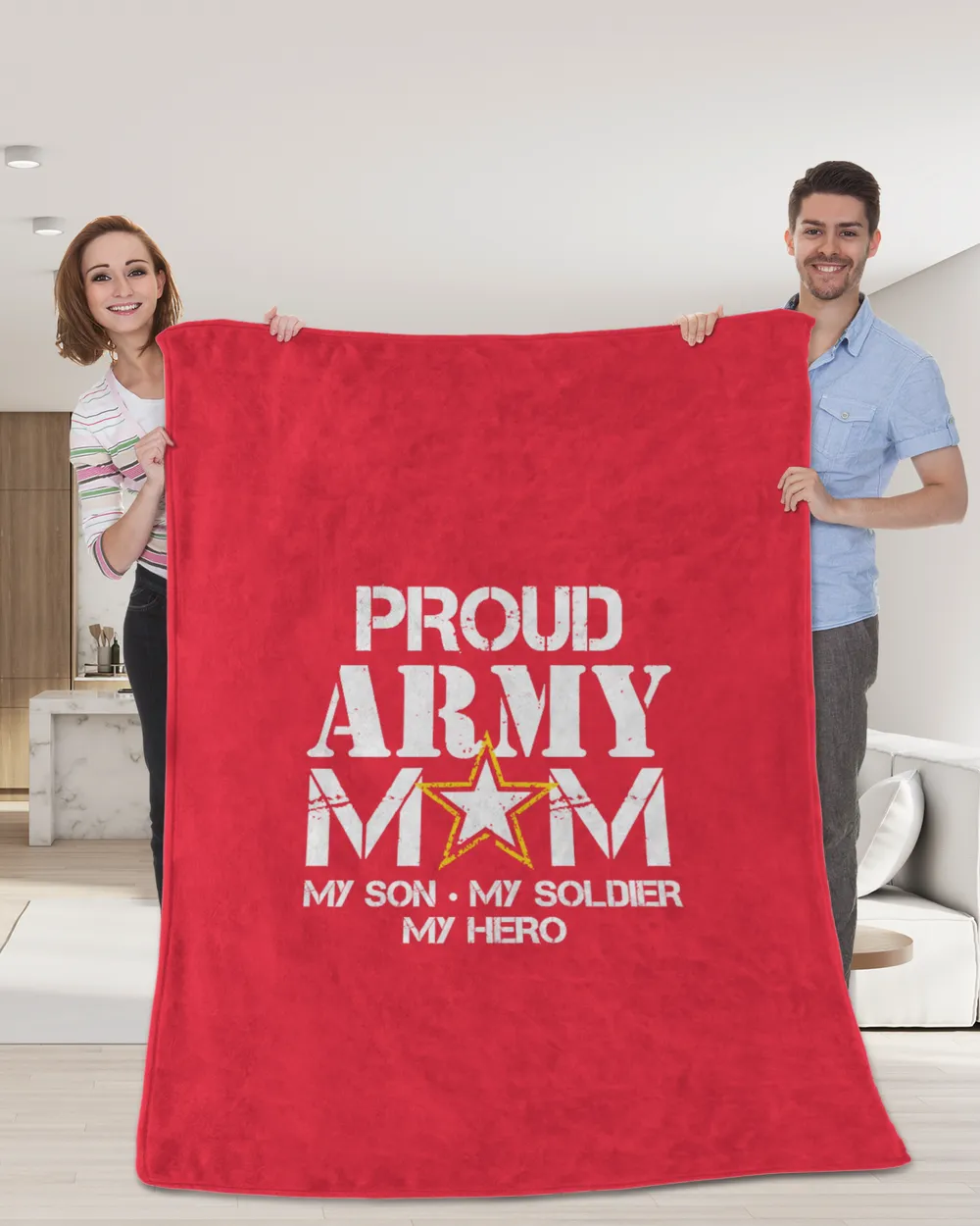 Proud Army Mom Hoodie for Military Mom My Soldier My Hero