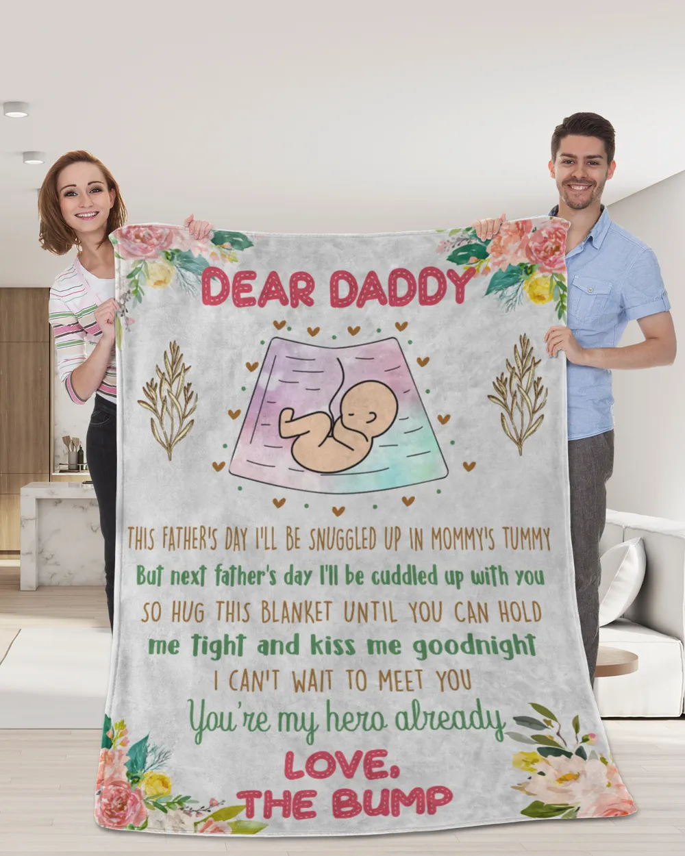 Dear Daddy You're My Hero Already Blanket 2