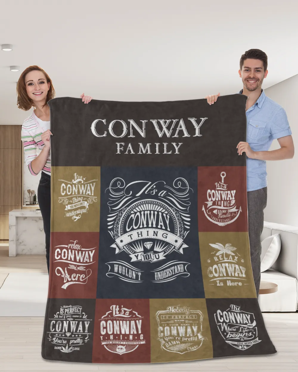 CONWAY BLANKET F1 Cozy Plush Fleece Blanket white 30x40in