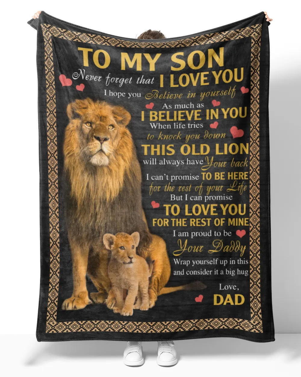 To my son blanket from dad clearance