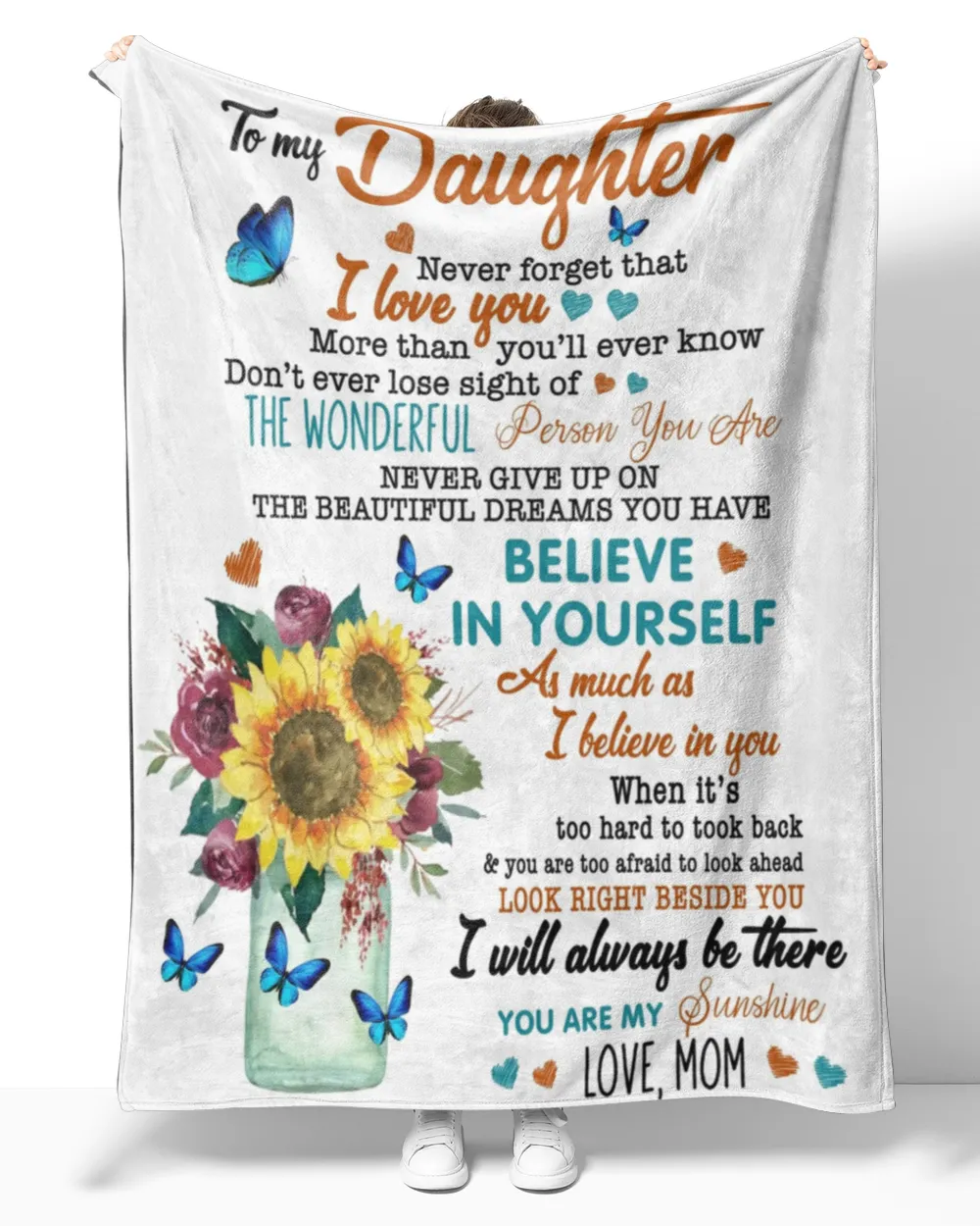 To my Daughter I love you gift for christmas Blanket