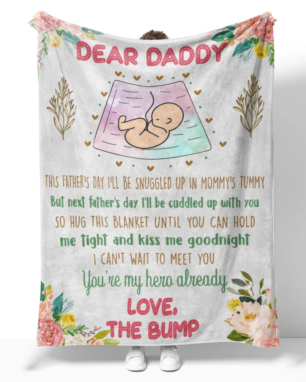 Dear Daddy You're My Hero Already Blanket 2