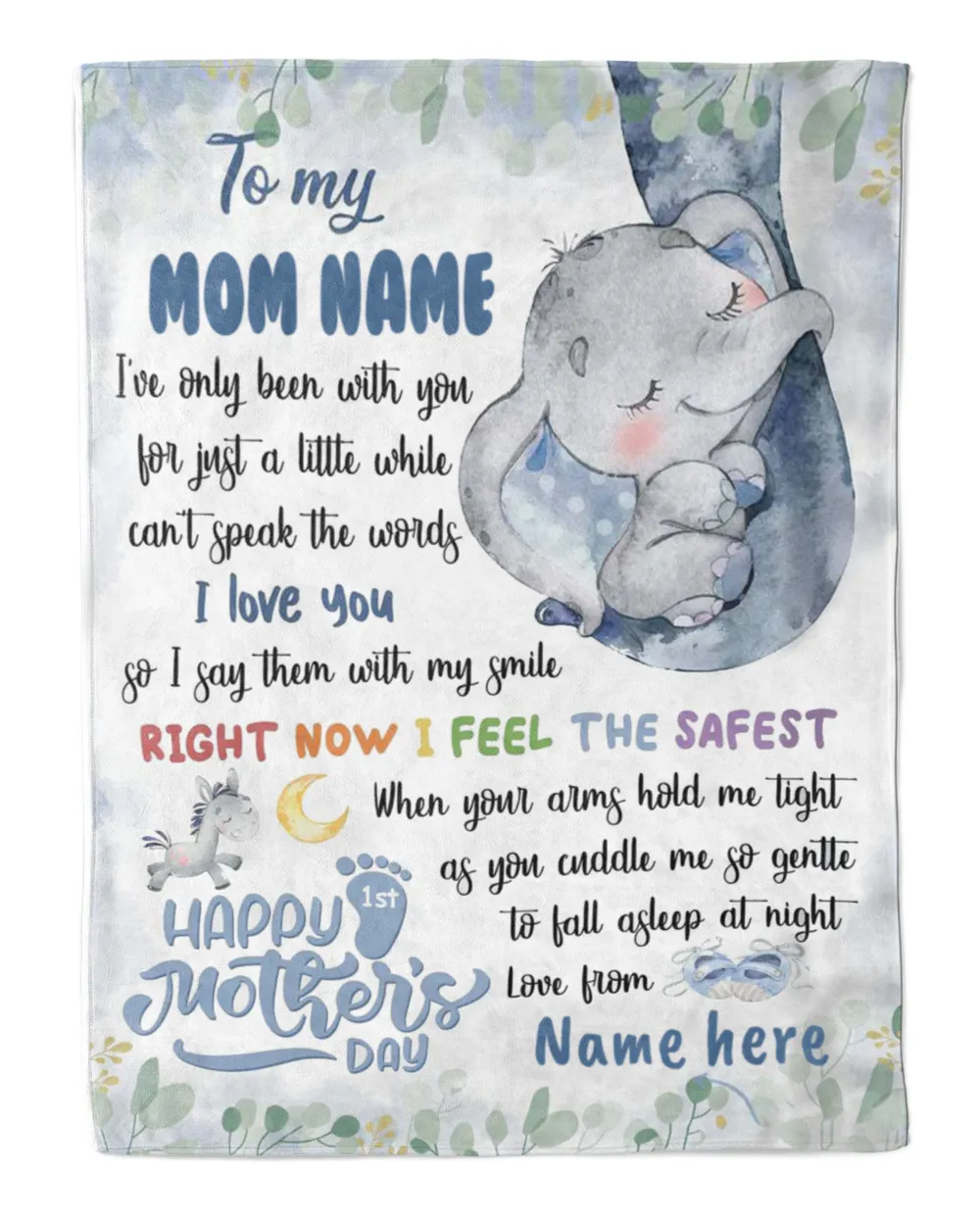 To my Mommy blanket Personalized Name