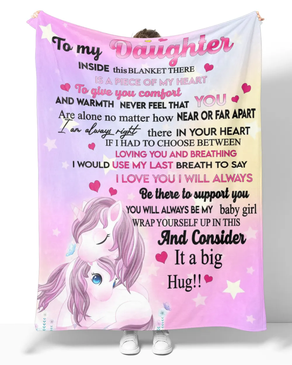 To My Daughter Personalized Blanket Gift From Mother