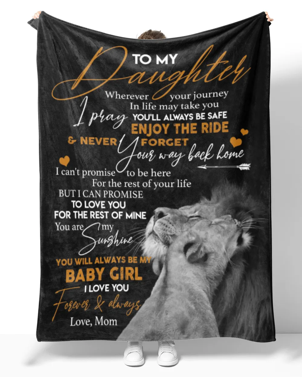 Mom to Daughter Cozy Plush Fleece Blanket white 30x40in