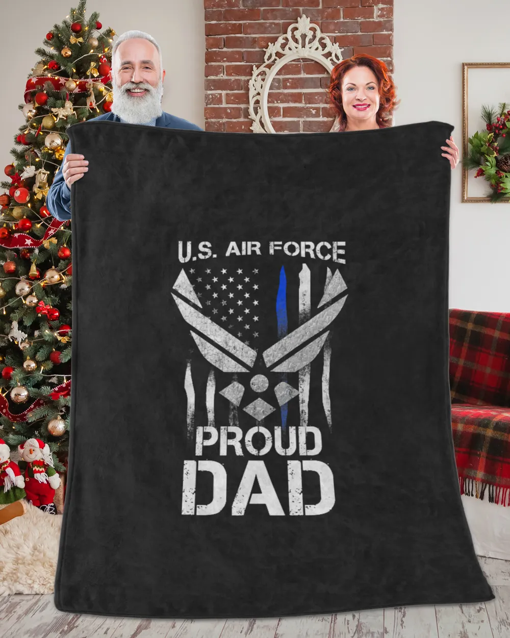 Proud Dad U.S. Air Force Stars Air Force Family Party Gift T-Shirt