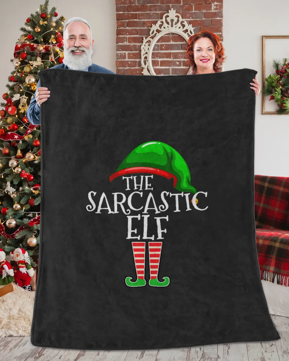 The Sarcastic Elf Family Matching Group Christmas Gift Funny T-Shirt