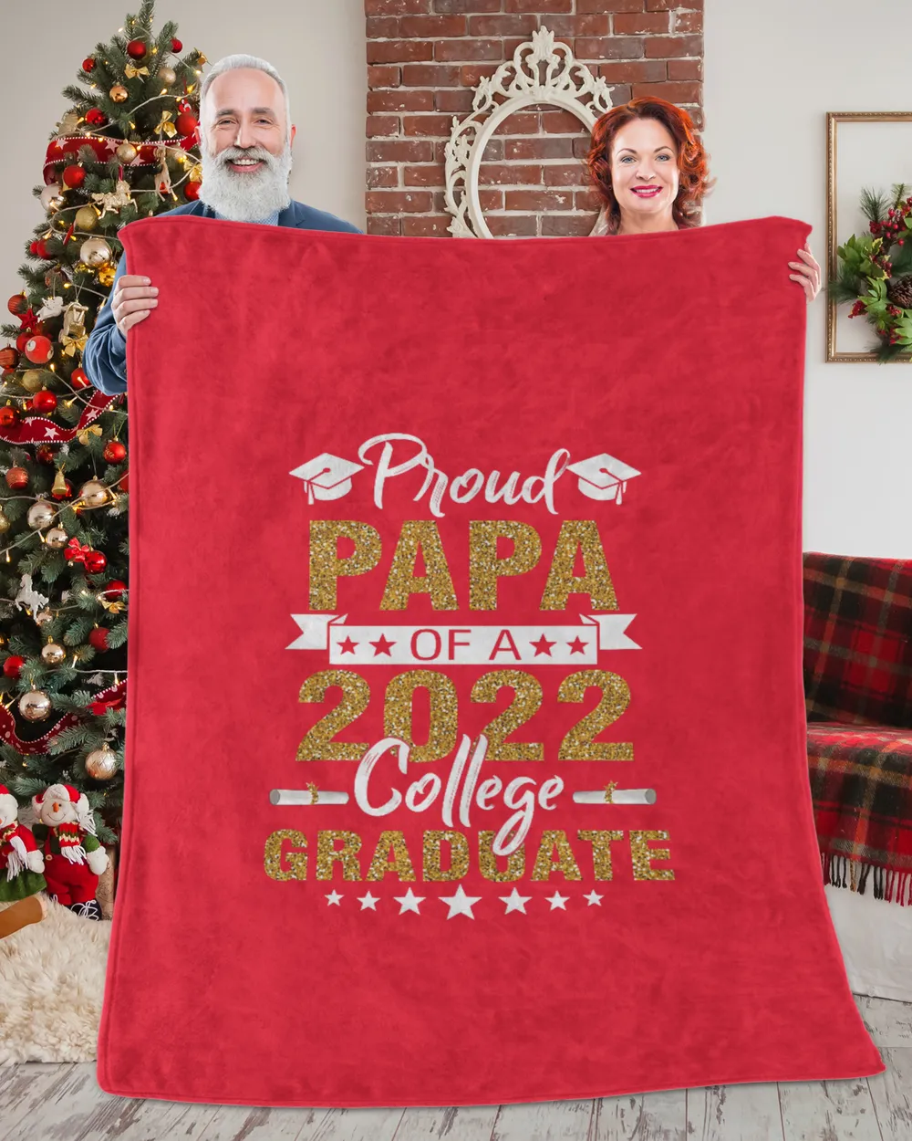 Proud Papa Of A 2022 College Graduate - Father Graduation T-Shirt