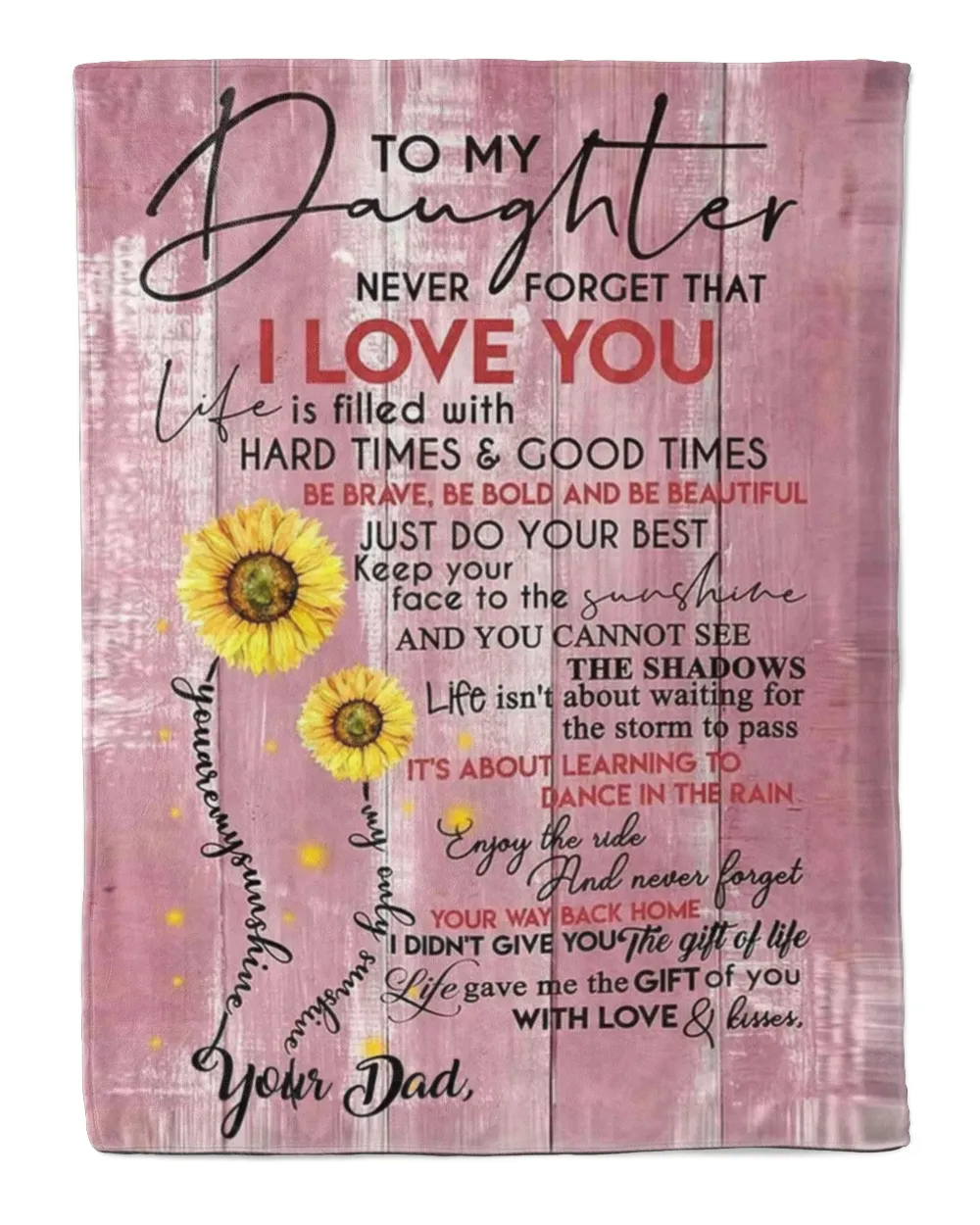 Mom To Sunflower Daughter-Never Forget That You Are My Sunshine blanket