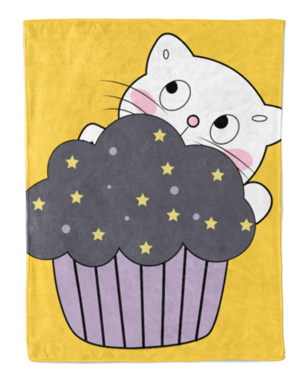Cute cat with cupcake for cat lover