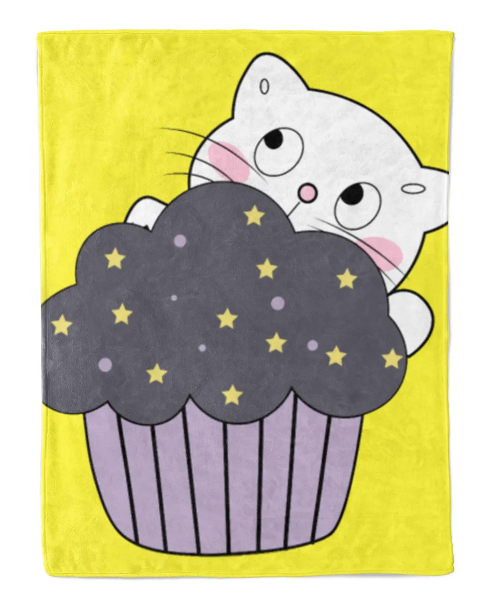 Cute cat with cupcake for cat lover