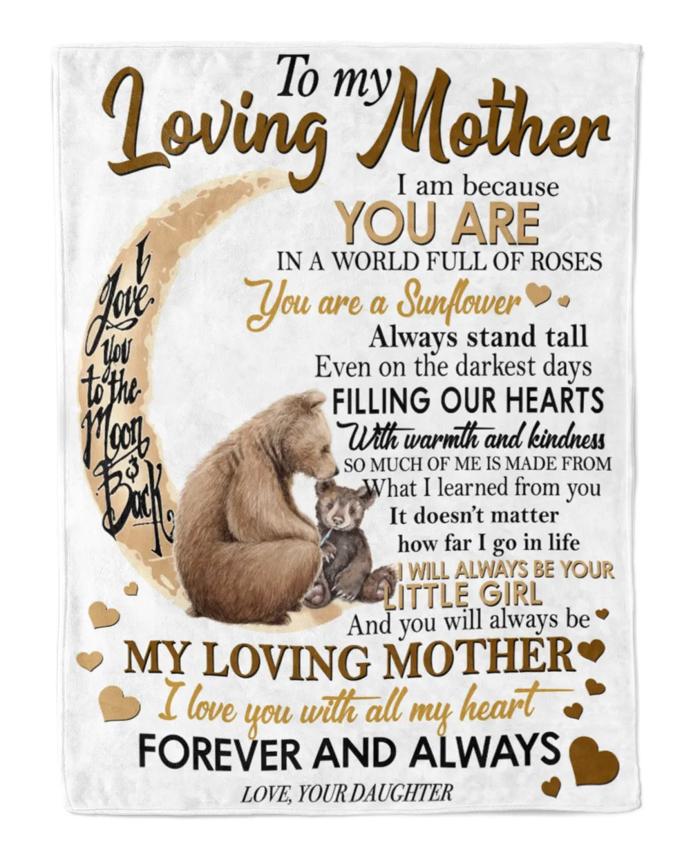 Loving Mother Quilt Fleece Blanket Bundle