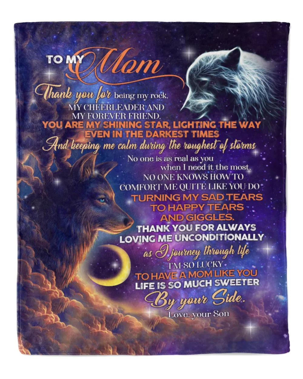 Special gift for your Mom Premium Mink Sherpa Blanket white 50x60in