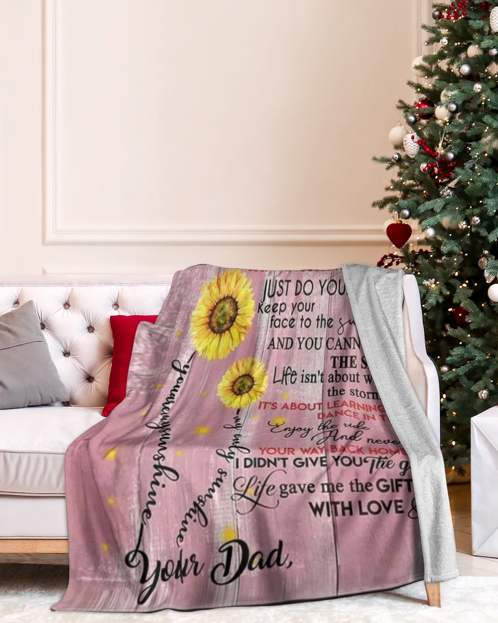 Mom To Sunflower Daughter-Never Forget That You Are My Sunshine blanket