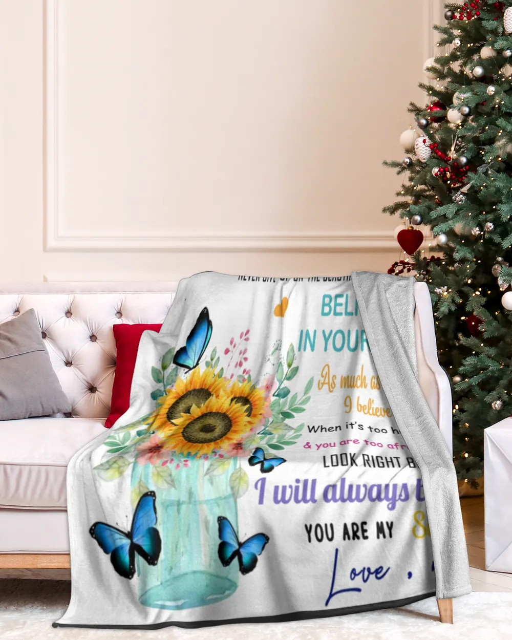 Mom To Sunflower Daughter-Never Forget That You Are My Sunshine blanket