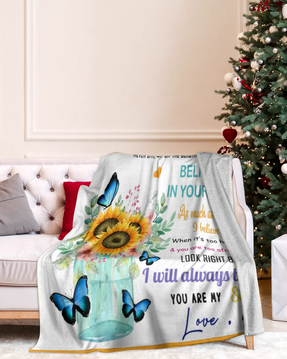 Mom To Sunflower Daughter-Never Forget That You Are My Sunshine blanket