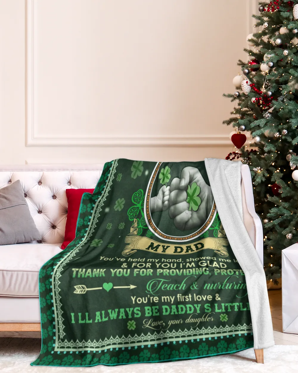 Dear Daddy Quilt Fleece Blanket Bundle