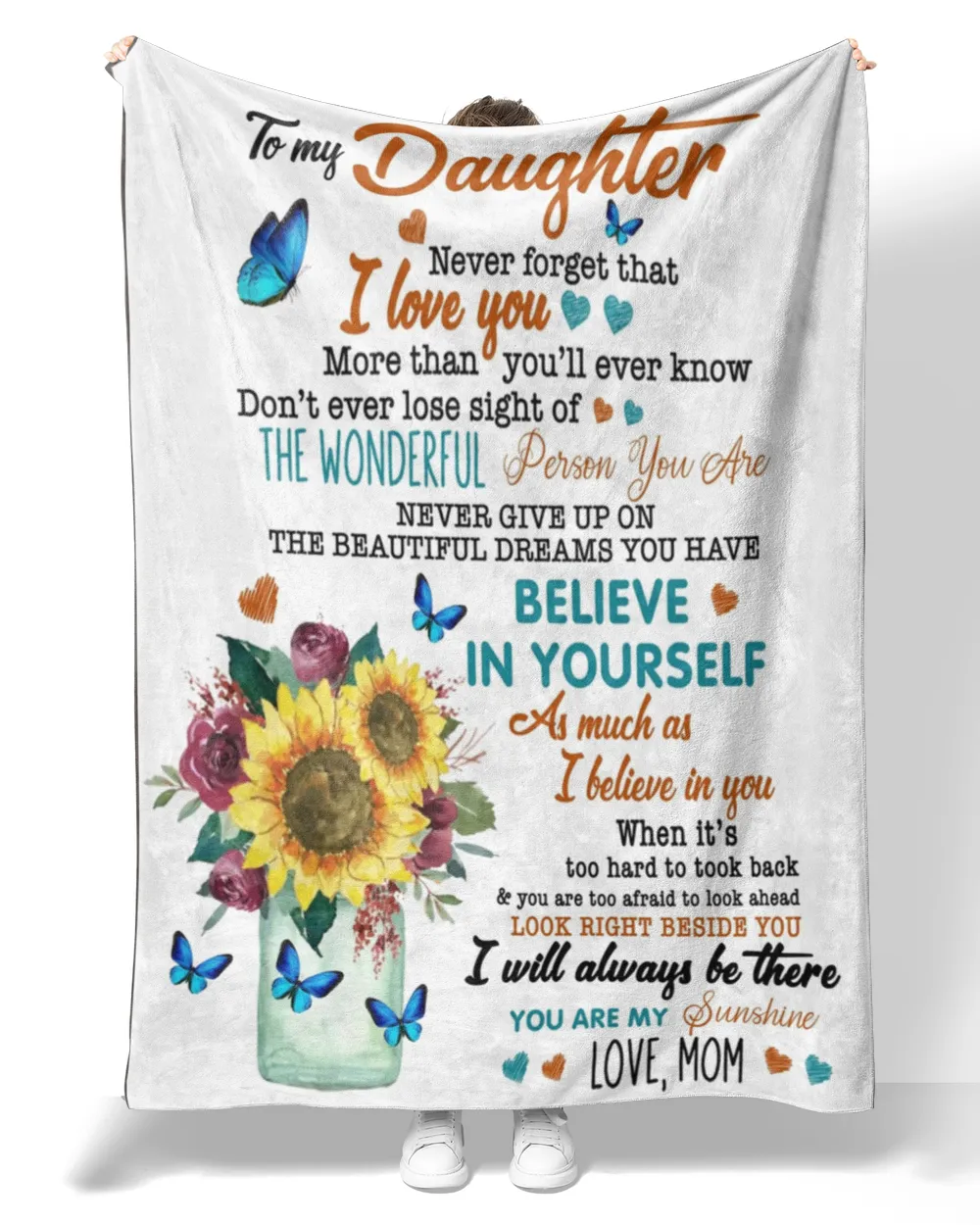 To my Daughter I love you gift for christmas Blanket