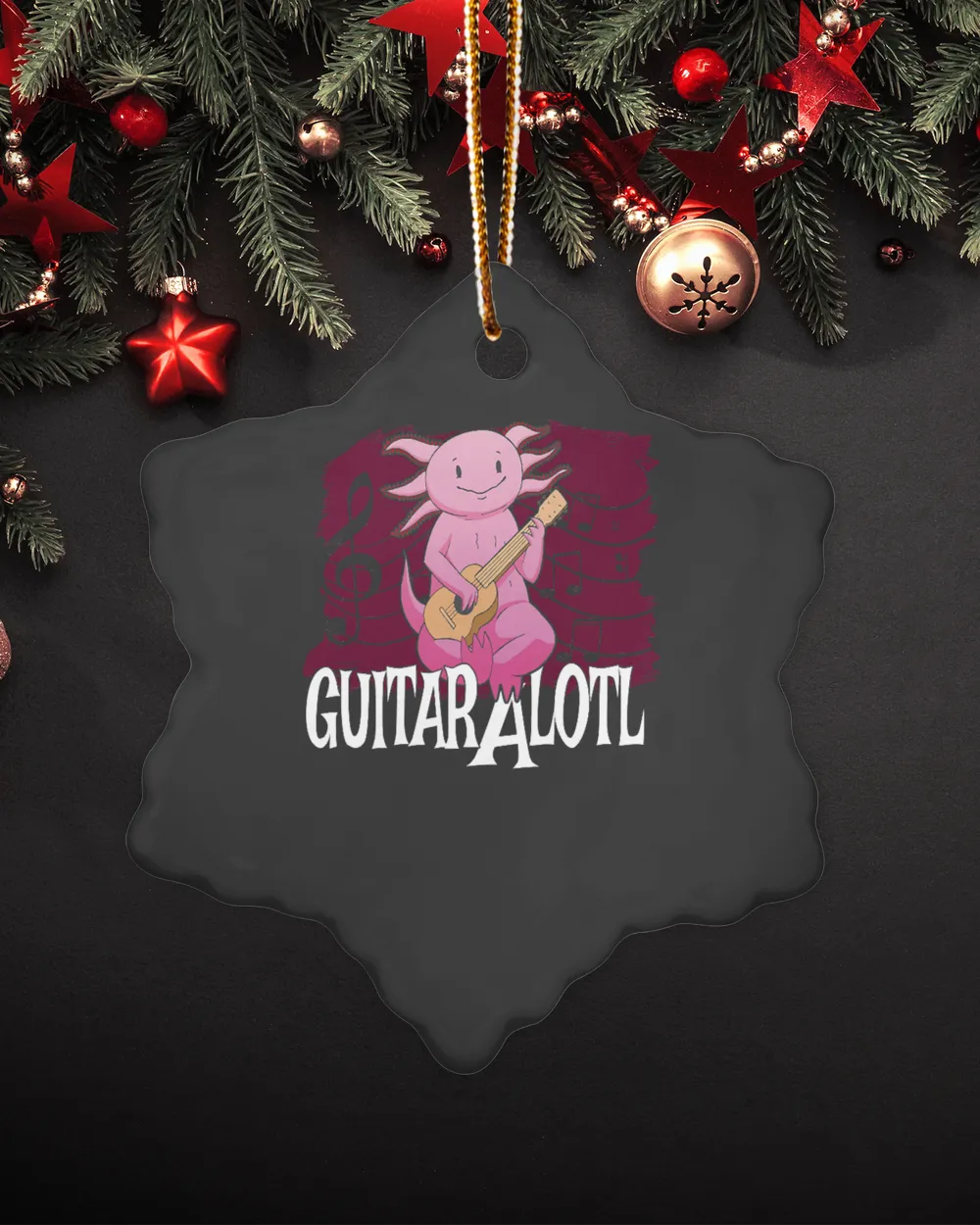 Axolotl Play Guitar with Notes and Melody 295