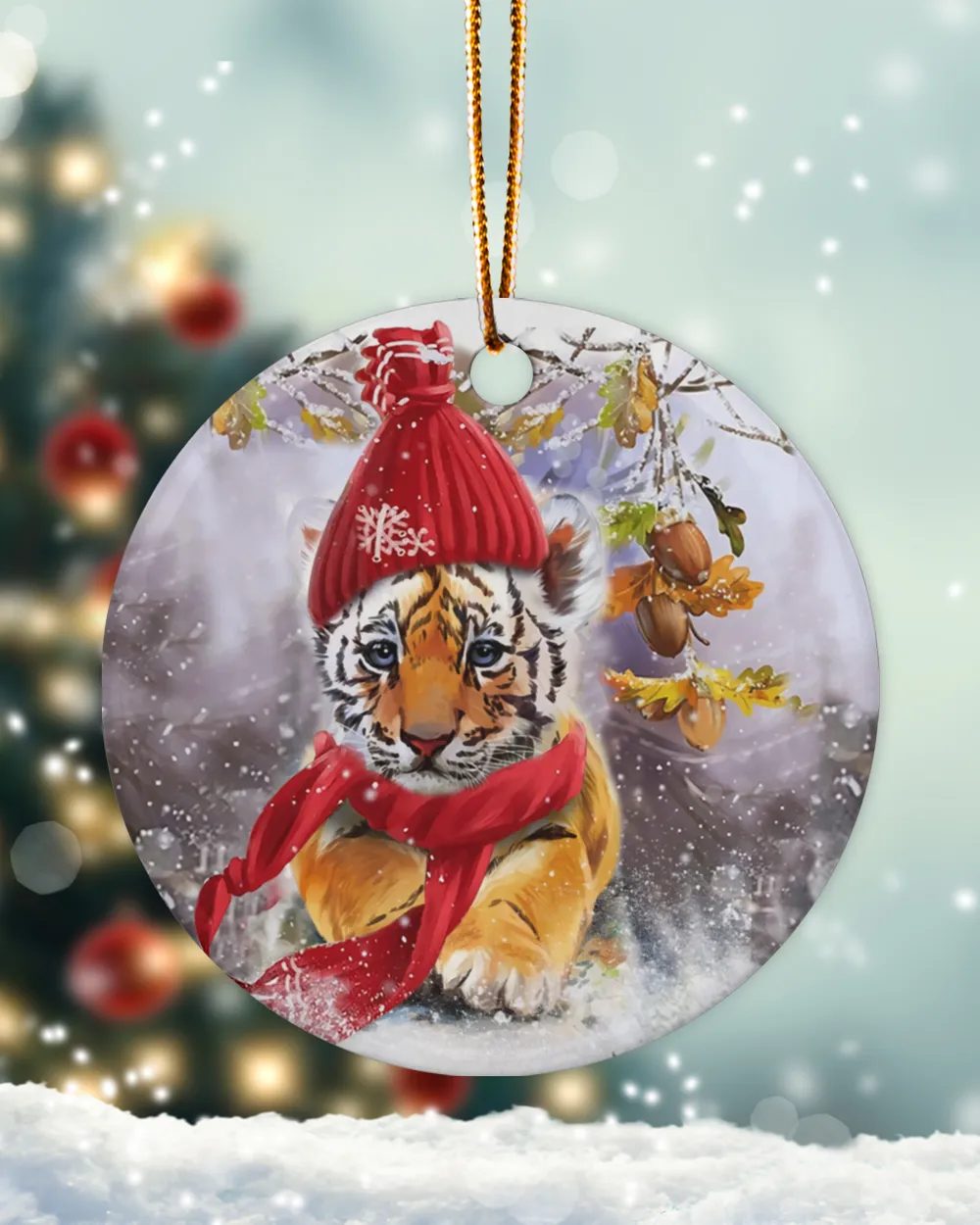 Tiger Winter Spirit Ornament