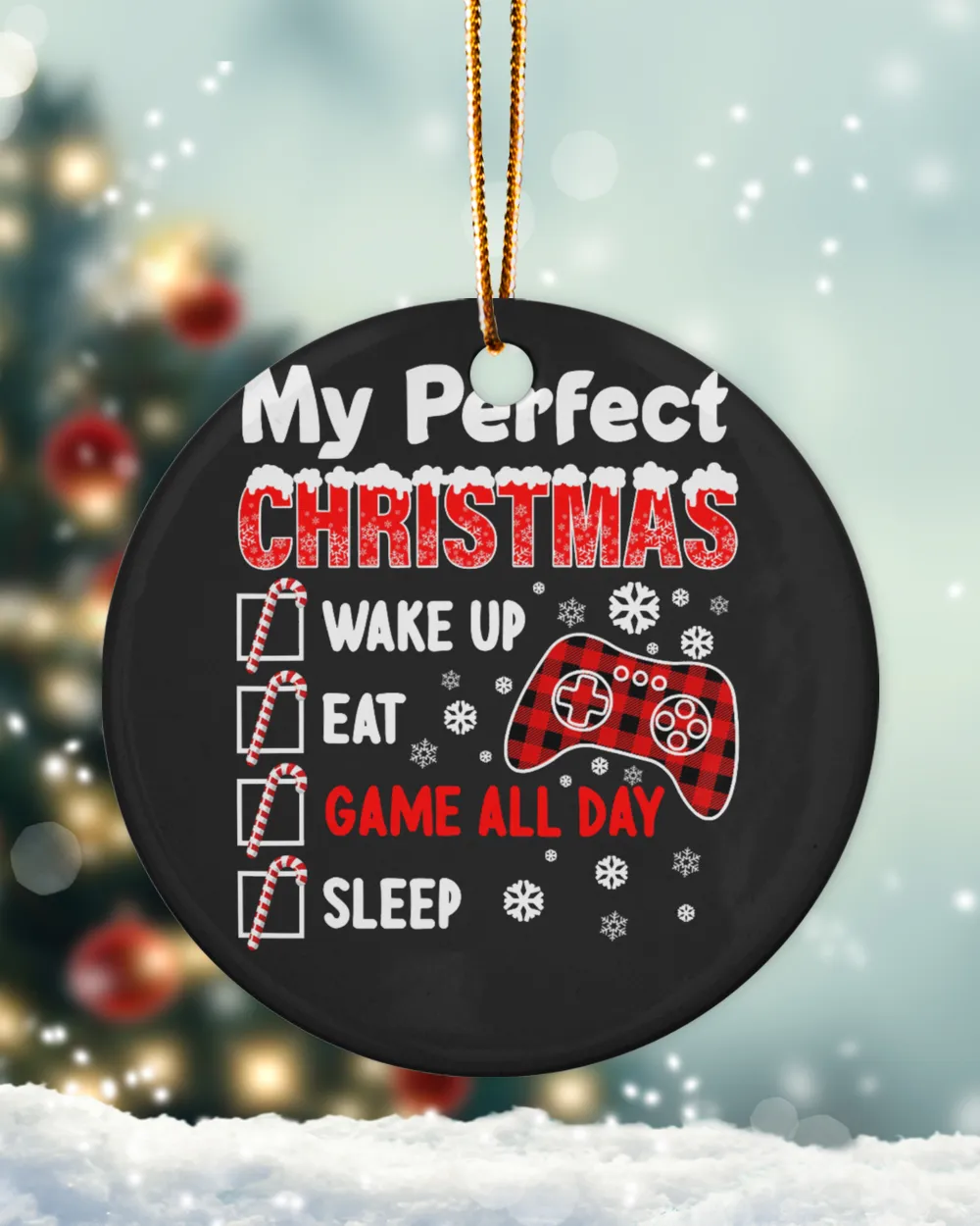 Xmas Gamer Lover My Perfect Christmas Game All Day Sleep 233