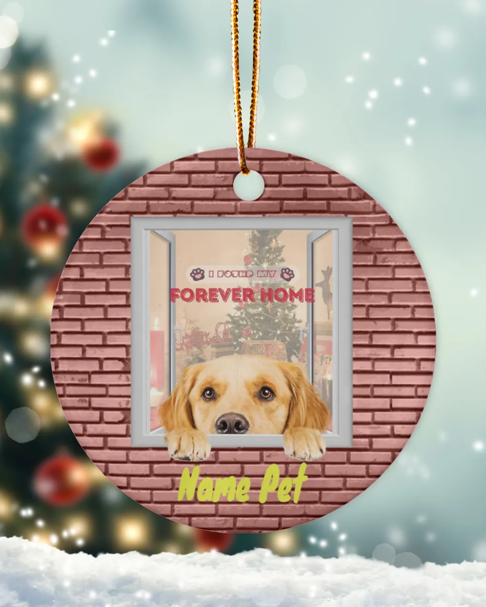 Personalized Gift Name Dog Ornament, Christmas Gift for Pet, Personalized Christmas Ornament , Pet Ornament Keepsake, Custom Ornament 2022