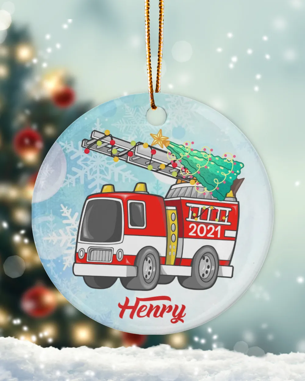 RD Personalized Firefighter Christmas Ornaments Kids Christmas Ornaments, Fireman Ornament, Christmas Ornaments for Kids