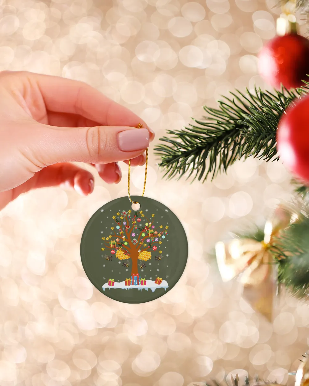 Bee Bumble Bee Xmas Lighting Santa Bumble Bee Christmas Tree 434